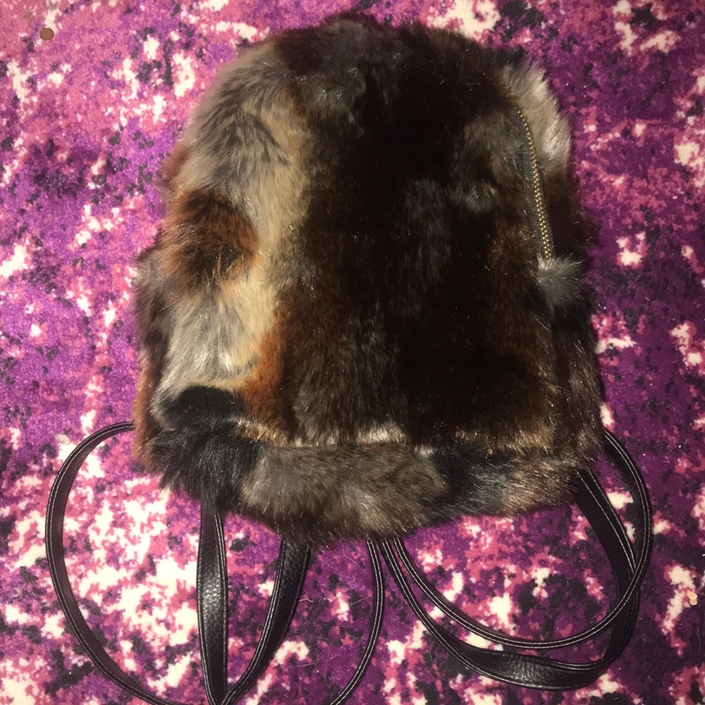 3 am forever mini faux fur backpack